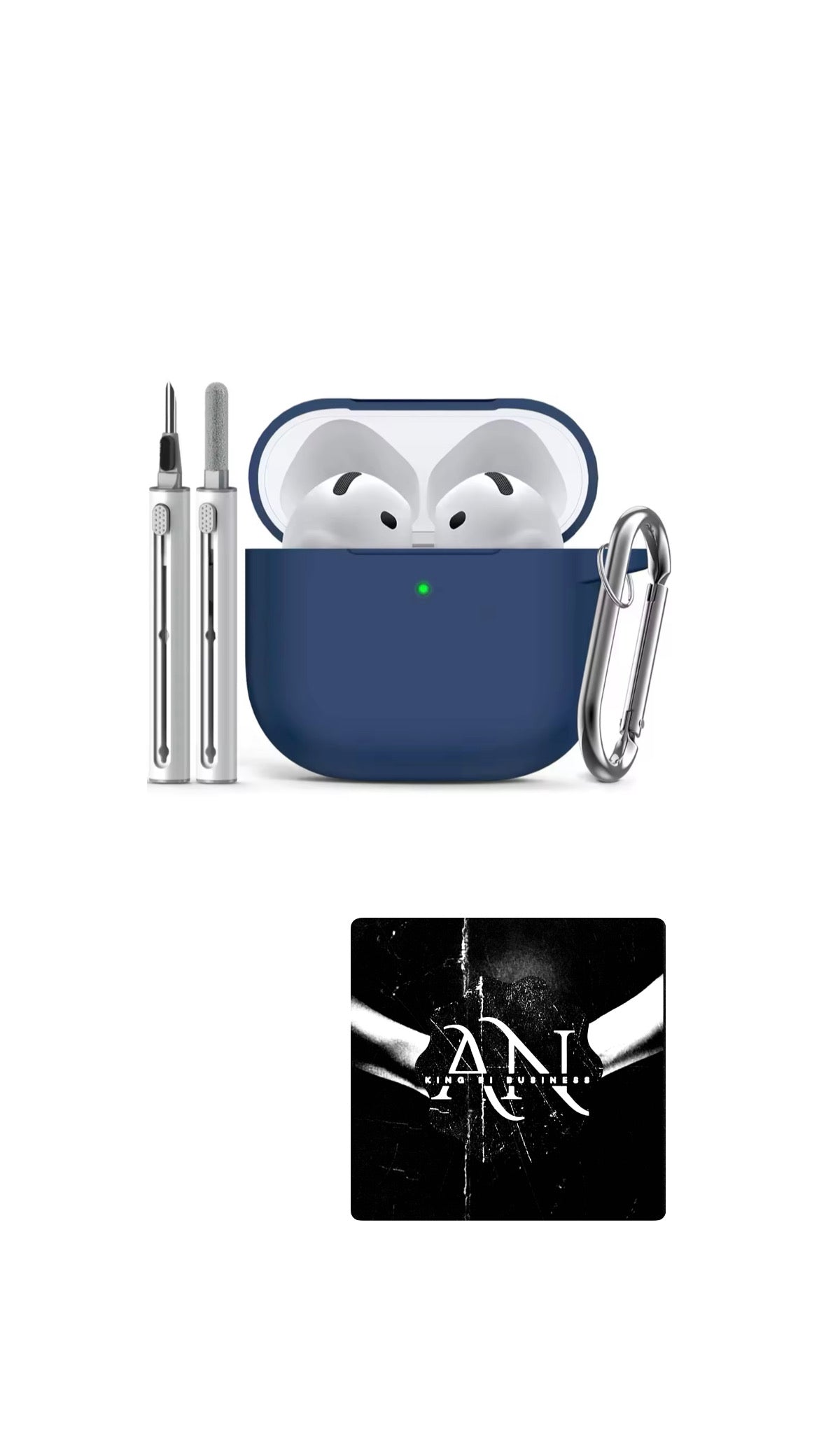 Custodia airpods con kit pulizia